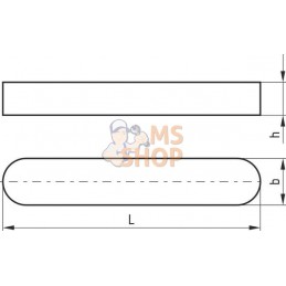 Clavette parallèle à bouts arrondis 10 x 8 x 80 | KRAMP Clavette parallèle à bouts arrondis 10 x 8 x 80 | KRAMPPR#509079