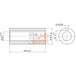 Alésage rond L100 Ø 30 avec clé 8 mm | KRAMP Alésage rond L100 Ø 30 avec clé 8 mm | KRAMPPR#507571