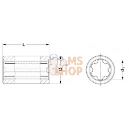 Tube profile 1.3/8 80mm | WALTERSCHEID Tube profile 1.3/8 80mm | WALTERSCHEIDPR#513751