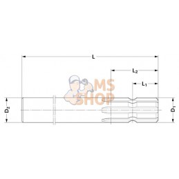 Embout can. 250L 1.3/8 1 côté | KRAMP Embout can. 250L 1.3/8 1 côté | KRAMPPR#507259