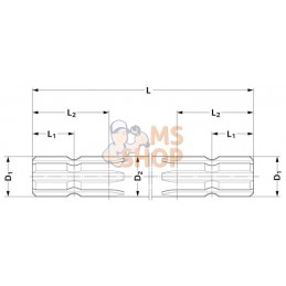 Extrém.arbre 1500mm 1-3/8 2 c. | KRAMP Extrém.arbre 1500mm 1-3/8 2 c. | KRAMPPR#506466