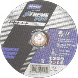 Disque à couper droit X-Treme PRO 180x1,6 mm | NORTON Disque à couper droit X-Treme PRO 180x1,6 mm | NORTONPR#484732