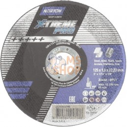 Disque à couper droit X-Treme PRO 125x1,6 mm | NORTON Disque à couper droit X-Treme PRO 125x1,6 mm | NORTONPR#484740