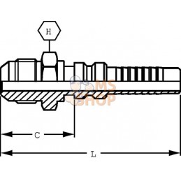 Raccord à sertir 4SH-DN25-1,5/16" UNF | ALFAGOMMA Raccord à sertir 4SH-DN25-1,5/16" UNF | ALFAGOMMAPR#1126747