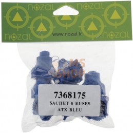 Jeu de buses à injection d'air (8 pièces) ATX 120° 03 bleu | NOZAL Jeu de buses à injection d'air (8 pièces) ATX 120° 03 bleu | 