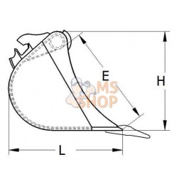 Godet de curage  Klac system, D/ D3, 1200mm | KLAC Godet de curage  Klac system, D/ D3, 1200mm | KLACPR#1127111