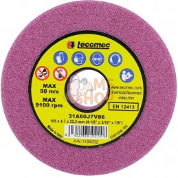 Disque abrasif 105x4,7x22mm | TECOMEC Disque abrasif 105x4,7x22mm | TECOMECPR#1127120