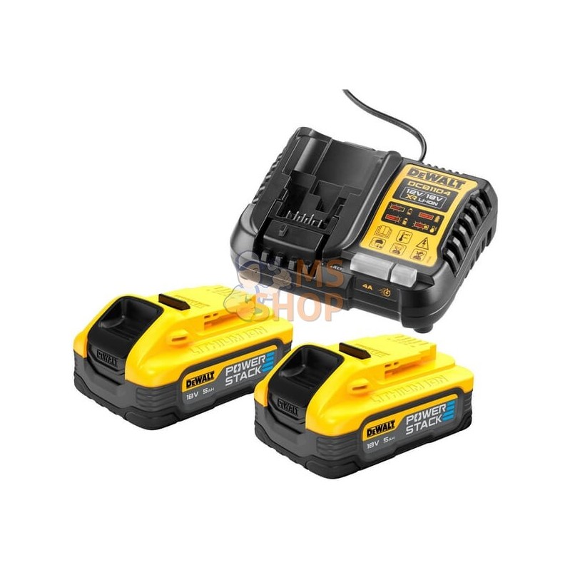 Pack 2 batteries Powerstack XR 18V 5Ah Li-Ion + charger | DEWALT Pack 2 batteries Powerstack XR 18V 5Ah Li-Ion + charger | DEWAL