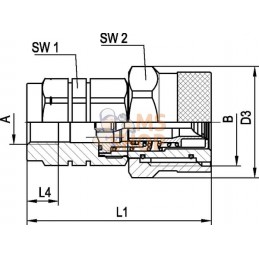 Coupleur fem à visser 1"1/4BSP | DNP Coupleur fem à visser 1"1/4BSP | DNPPR#1127432