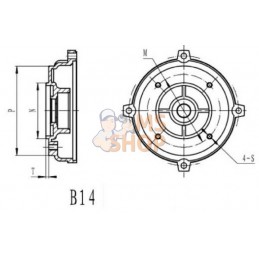 Bride moteur EM56-B14 IE2  | KRAMP Bride moteur EM56-B14 IE2  | KRAMPPR#1127457