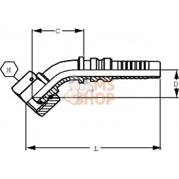 Raccord à sertir 4SH-DN20-3/4" BSP-45° | ALFAGOMMA Raccord à sertir 4SH-DN20-3/4" BSP-45° | ALFAGOMMAPR#1127459