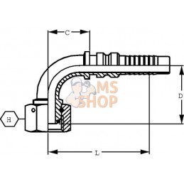 Raccord à sertir 4SH-DN20-3/4" BSP-90° | ALFAGOMMA Raccord à sertir 4SH-DN20-3/4" BSP-90° | ALFAGOMMAPR#1127482