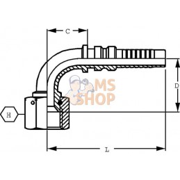 Raccord à sertir 4SH-DN20-1,1/16" UNF-90° | ALFAGOMMA Raccord à sertir 4SH-DN20-1,1/16" UNF-90° | ALFAGOMMAPR#1127489