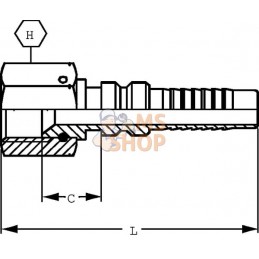 Raccord à sertir 4SH-DN20-1,1/16" UNF | ALFAGOMMA Raccord à sertir 4SH-DN20-1,1/16" UNF | ALFAGOMMAPR#1127491