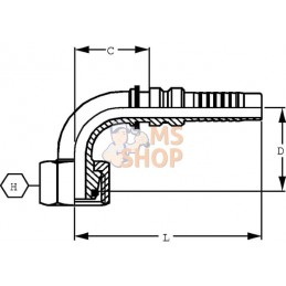 Raccord à sertir 4SH-DN16-20S-M30x2,0-90° | ALFAGOMMA Raccord à sertir 4SH-DN16-20S-M30x2,0-90° | ALFAGOMMAPR#1127495