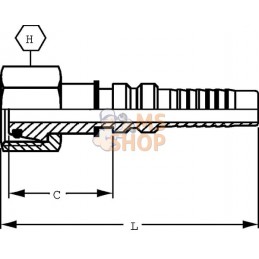 Raccord à sertir 4SH-DN16-20S-M30x2,0 | ALFAGOMMA Raccord à sertir 4SH-DN16-20S-M30x2,0 | ALFAGOMMAPR#1127572
