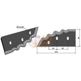 Couteau de mélangeuse avec couche de carbure de tungstène | NON ORIGINAL Couteau de mélangeuse avec couche de carbure de tungstè