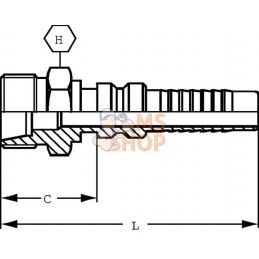Raccord à sertir 4SH-DN16-20S-M30x2,0 | ALFAGOMMA Raccord à sertir 4SH-DN16-20S-M30x2,0 | ALFAGOMMAPR#1127706