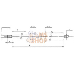 Vérin à gaz L245-150N | STABILUS Vérin à gaz L245-150N | STABILUSPR#1127842