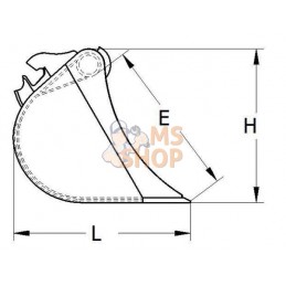 Godet de curage type MORIN, M0/02, 1000mm | KLAC Godet de curage type MORIN, M0/02, 1000mm | KLACPR#1127939