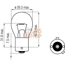 Ampoule PY21W 12V 21W BAU15s blanc Kramp | KRAMP Ampoule PY21W 12V 21W BAU15s blanc Kramp | KRAMPPR#1128091