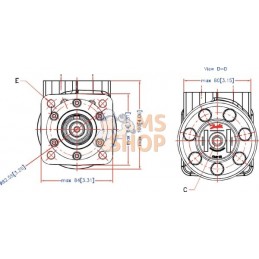 Moteur Orbit , Cardan Ø25,4-L, | WHITE Moteur Orbit , Cardan Ø25,4-L, | WHITEPR#1142099