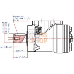 Moteur Orbit , Cardan Ø25,4-L, | WHITE Moteur Orbit , Cardan Ø25,4-L, | WHITEPR#1142099