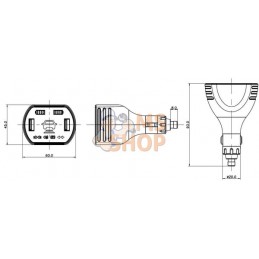 Unité d'affichage, prise de charge avec USB 12 V/5 V | KRAMP Unité d'affichage, prise de charge avec USB 12 V/5 V | KRAMPPR#1142