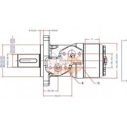 Moteur Orbit , Cardan Ø32,4-L, | WHITE Moteur Orbit , Cardan Ø32,4-L, | WHITEPR#1142356