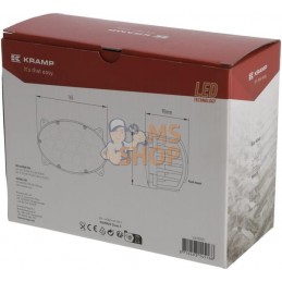 Phare de travail LED, 65 W, 5200 lm, ovale, 10/30 V, 161x110*90 mm, faisceau large, 13 LED, H4, faisceau haut/bas, Kramp | KRAMP