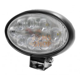 Lampe de travail LED, 56 W, 5320 lm, ovale, blanc, 10/30 V, 160x100x74 mm, prise Deutsch, Wide flood, 8 LED Kramp | KRAMP Lampe 