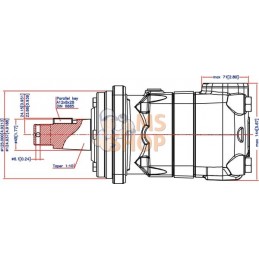 Moteur orbit arbre coniq. 1:10 | DANFOSS Moteur orbit arbre coniq. 1:10 | DANFOSSPR#1142652