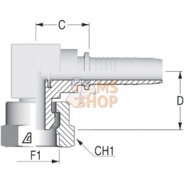 Raccord DN10-3/8 BSP-90 ø32 | ALFAGOMMA Raccord DN10-3/8 BSP-90 ø32 | ALFAGOMMAPR#1142728