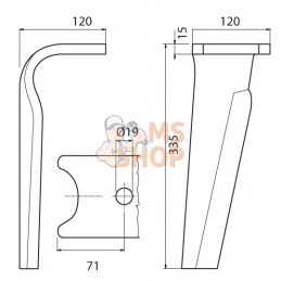 Dents de herse rotative D, entraxe long. | KRAMP Dents de herse rotative D, entraxe long. | KRAMPPR#1142853