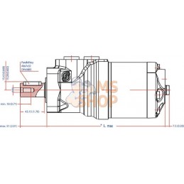 Moteur or arb Ø25,Fl.C,Endport | WHITE Moteur or arb Ø25,Fl.C,Endport | WHITEPR#1143058