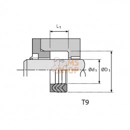 CH7590225; HALLITE; Joint chevron 75 x 90 x 22,5; pièce detachée