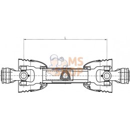 Arbre de transmission T40 L : 1210mm, avec mâchoire attelage rapide, Comer | COMER Arbre de transmission T40 L : 1210mm, avec mâ