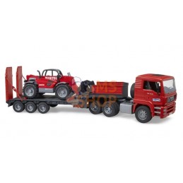 Camion surbaissé Manitou MAN TGA avec chargeur télescopique MLT 633  | BRUDER Camion surbaissé Manitou MAN TGA avec chargeur tél