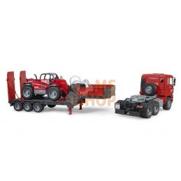 Camion surbaissé Manitou MAN TGA avec chargeur télescopique MLT 633  | BRUDER Camion surbaissé Manitou MAN TGA avec chargeur tél