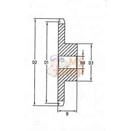 Pignon Simplex 22 denture trempée chaîne 1/2" 08 B-1 Kramp | KRAMP Pignon Simplex 22 denture trempée chaîne 1/2" 08 B-1 Kramp | 