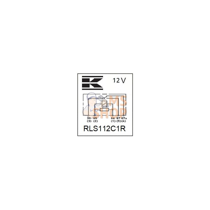 Micro relais 12V, 20A/35A, avec résistance | KRAMP Micro relais 12V, 20A/35A, avec résistance | KRAMPPR#1151348