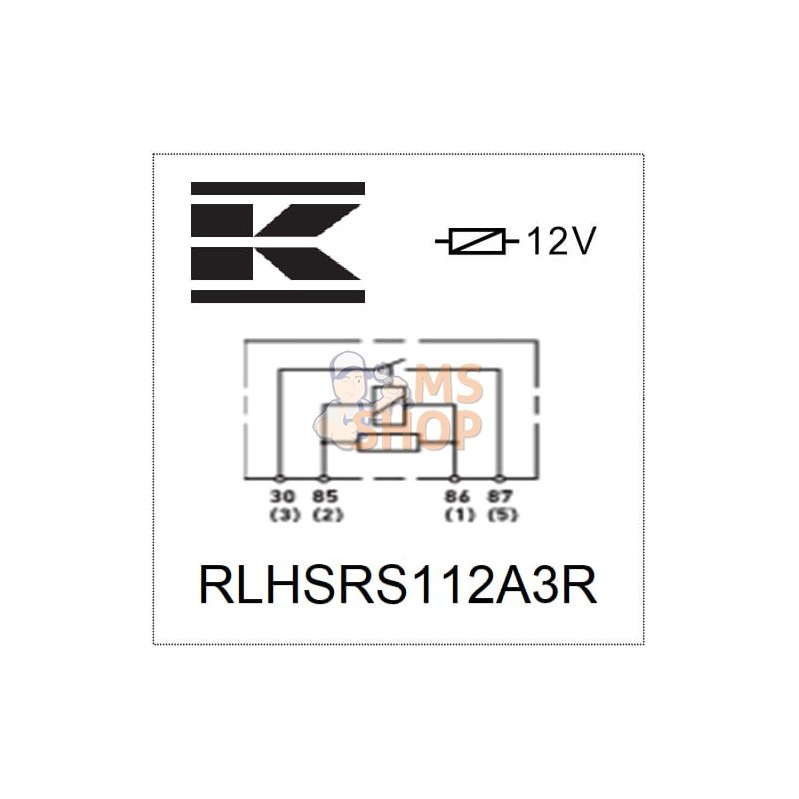 Relais de puissance 12V, normalement ouvert, 70A, avec résistance, avec support | KRAMP Relais de puissance 12V, normalement ouv Relais de puissance 12V, normalement ouvert, 70A, avec résistance, avec support | KRAMP Relais de puissance 12V, normalement ouv