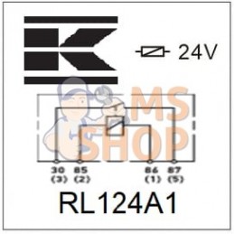 Mini relais 24V, normalement ouvert, 20A, sans support | KRAMP Mini relais 24V, normalement ouvert, 20A, sans support | KRAMPPR#