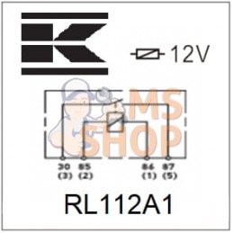 Mini relais 12V, normalement ouvert, 40A, sans support | KRAMP Mini relais 12V, normalement ouvert, 40A, sans support | KRAMPPR#