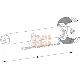 Demi-arbre de transmission sans mâchoire, extérieur W2300 L : 1125mm, Walterscheid | WALTERSCHEID Demi-arbre de transmission san