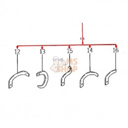 KIT 12 COUTEAUX | ISEKI KCR633 1118-718-240-70-K