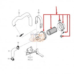 FILTRE A AIR COMPLET | ISEKI 1675-104-210-10