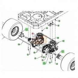 Transmission Hydro Gauche | MTD 61804431B