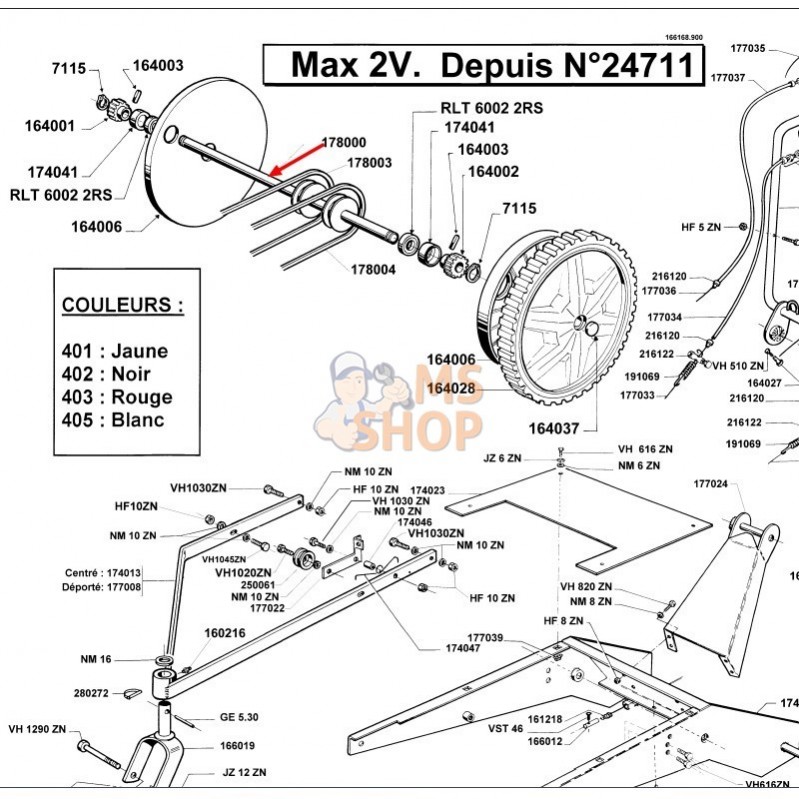 RL178000.300 ARBRE INTERMEDIAIRE 2 VITESSES | ROQUES ET LECOEUR