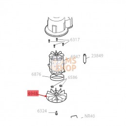 6948OW; OUTILS WOLF; Ventilateur 40Cm; pièce detachée